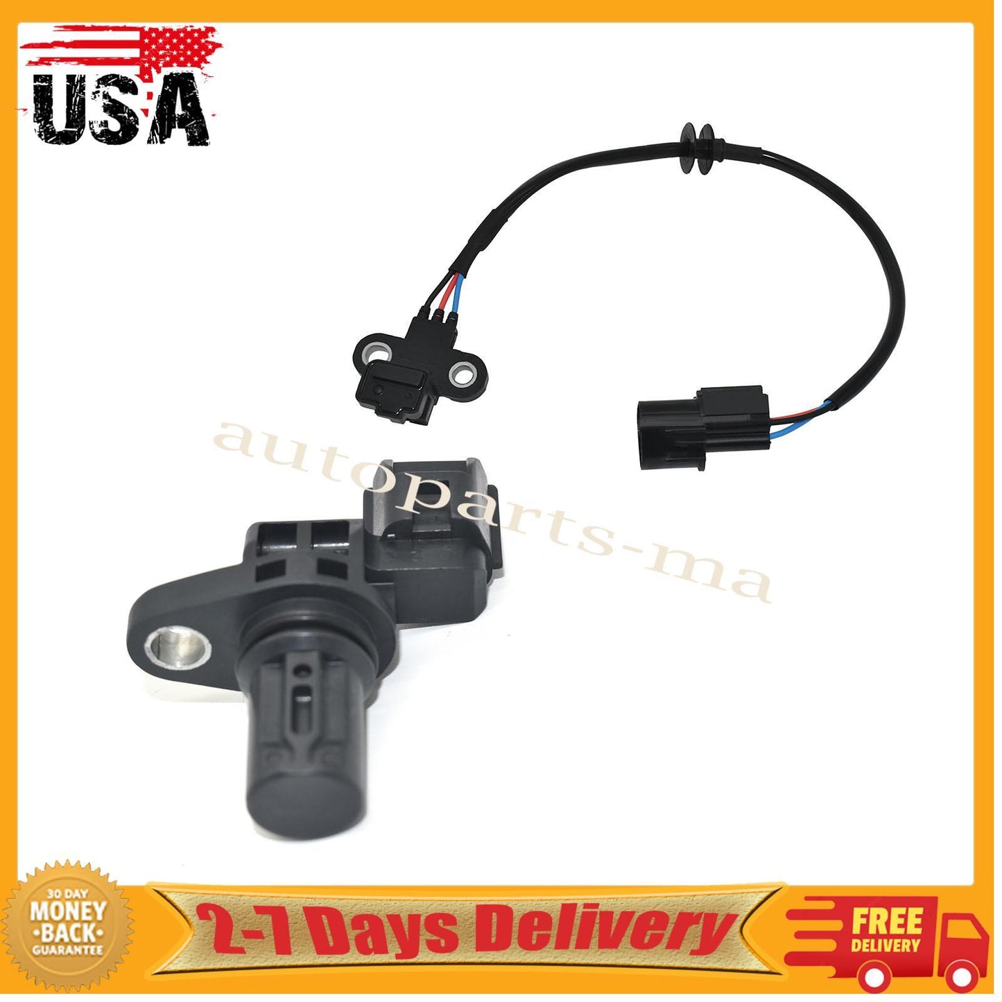 2x Camshaft Crankshaft Position Sensor for 2005 2006 for Mitsubishi Lancer 2.4L