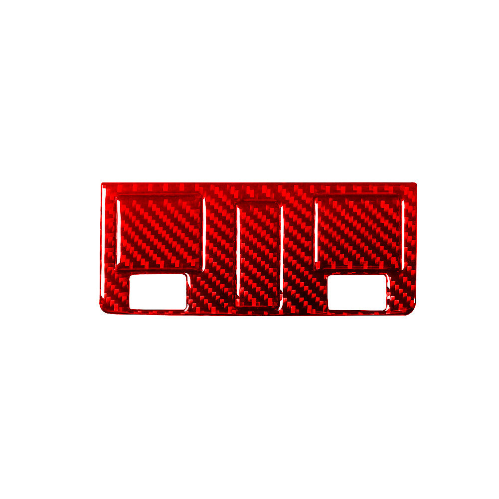 2X Red Carbon Fiber Sunroof Button Cover Trim For Silverado/tahoe/ for sierra 2007-14