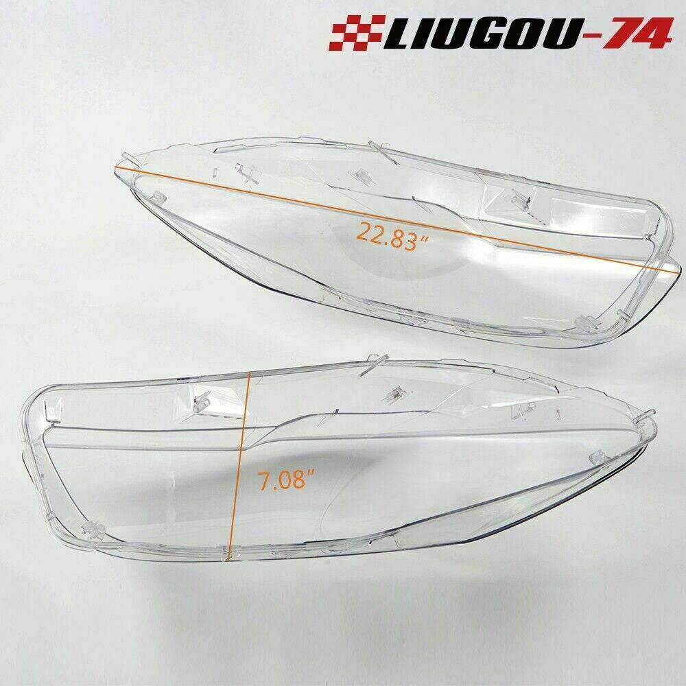 Suitable for 2010-14 for BMW F10, F18, 520, 523, 525, 535, 530 headlight protective covers with transparent lenses (2 pieces)