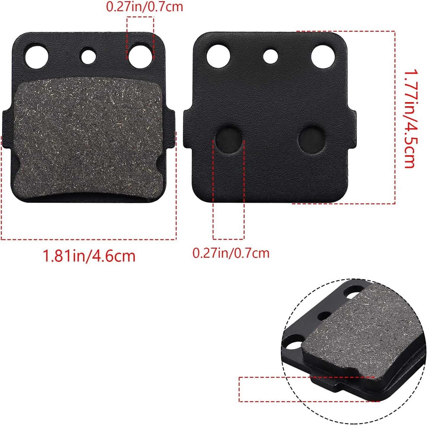 Brake Pads for Yamaha YZ250 YZ 250 W/WRW (2T) 1989 Front Rear