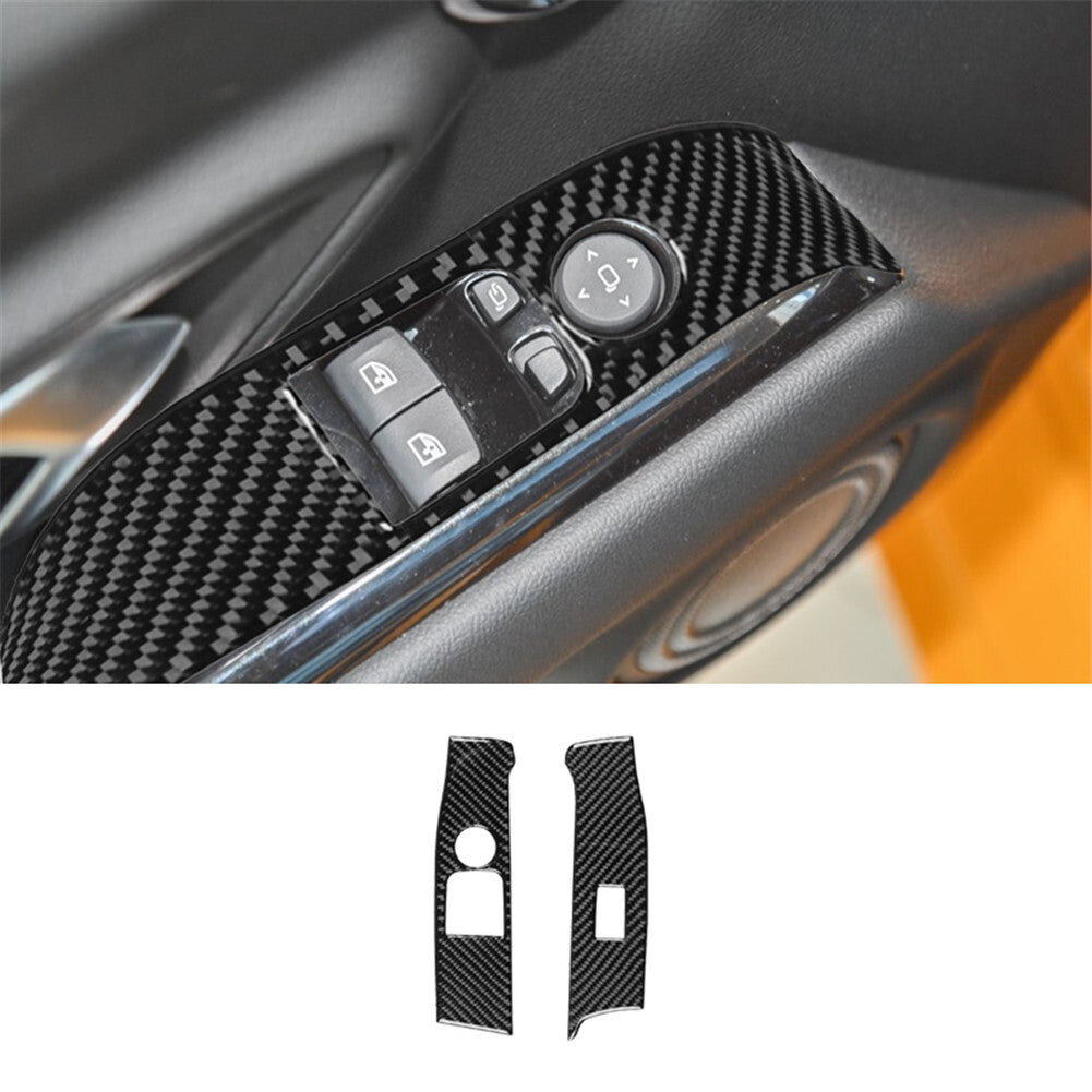 Carbon Fiber Front Window Control Cover Trim for Toyota Supra A90 2019-2022