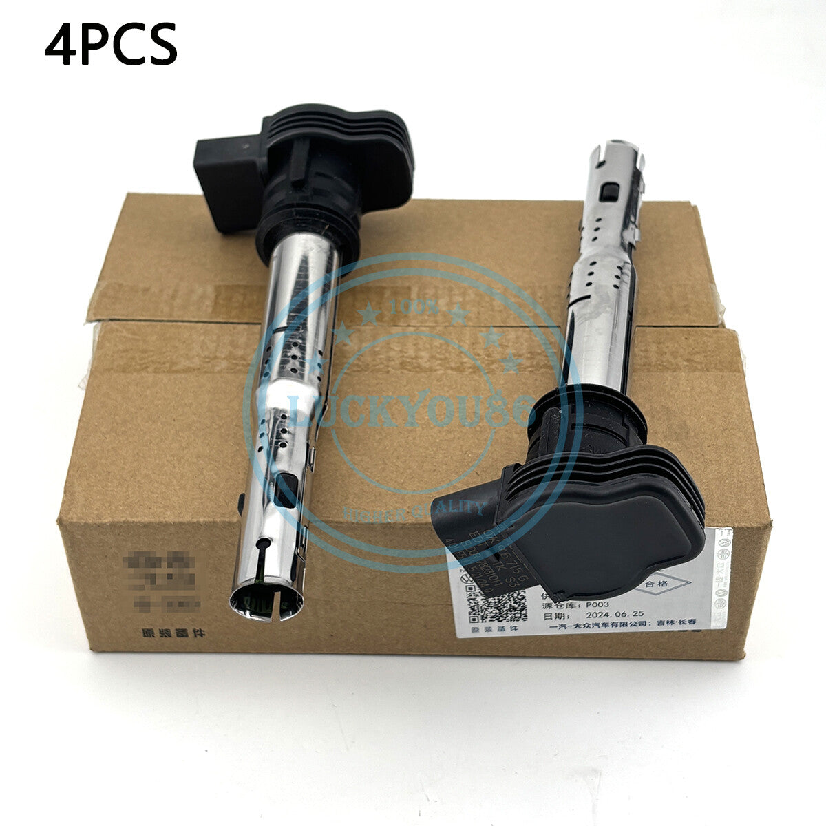 4x New Ignition Coils 07K905715G for VW GLi for Passat for Audi Q5 A4 1.8T 2.0T