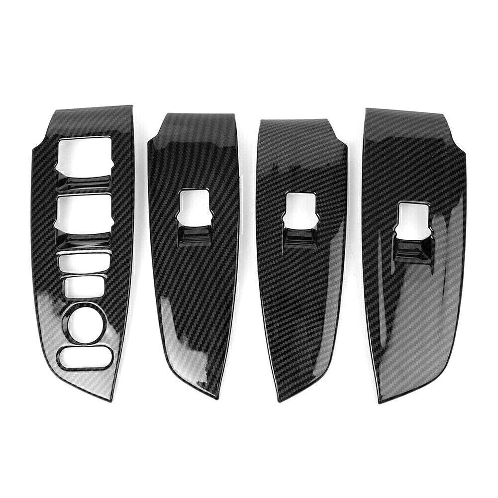 Fit for Honda Accord 2018-2021 Carbon Fiber Interior Window Switch Panel Cover Trim