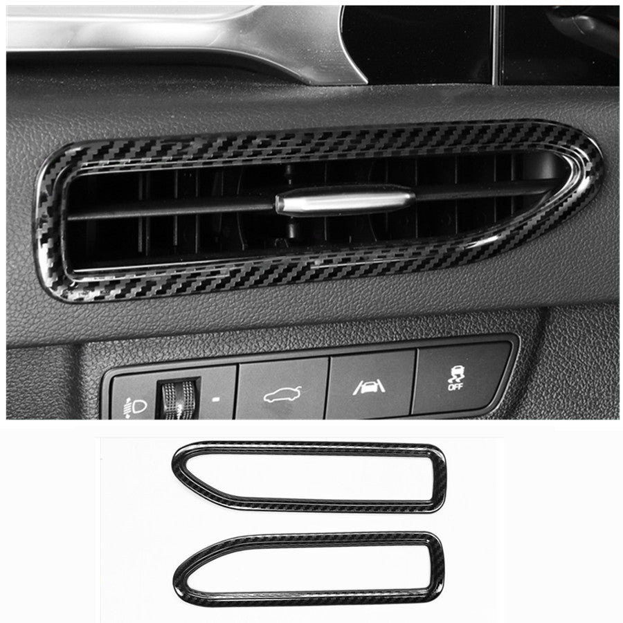 for Hyundai Sonata 2020-2023 New Dashboard Side Air Vent Frame Trim Carbon Style