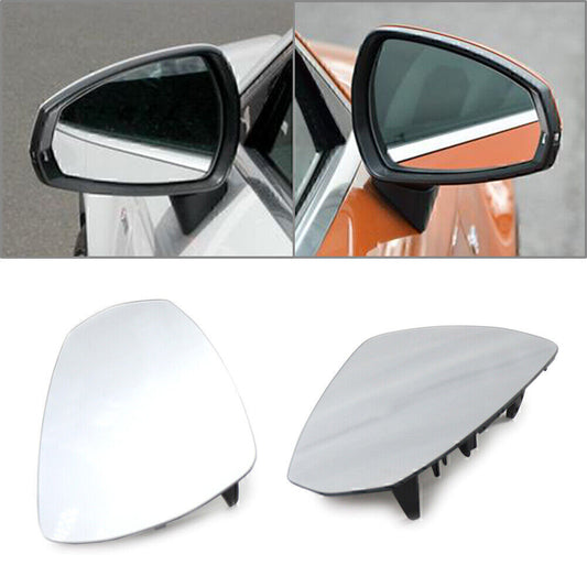 Front Outside Rearview Mirror Glass Left  Right Pair Fit for AUDI A3 2014-2020 po