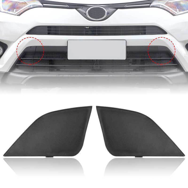2X Black Front Left Right Bumper Tow Hook Eye Cover Cap For 2016-18 for Toyota RAV4