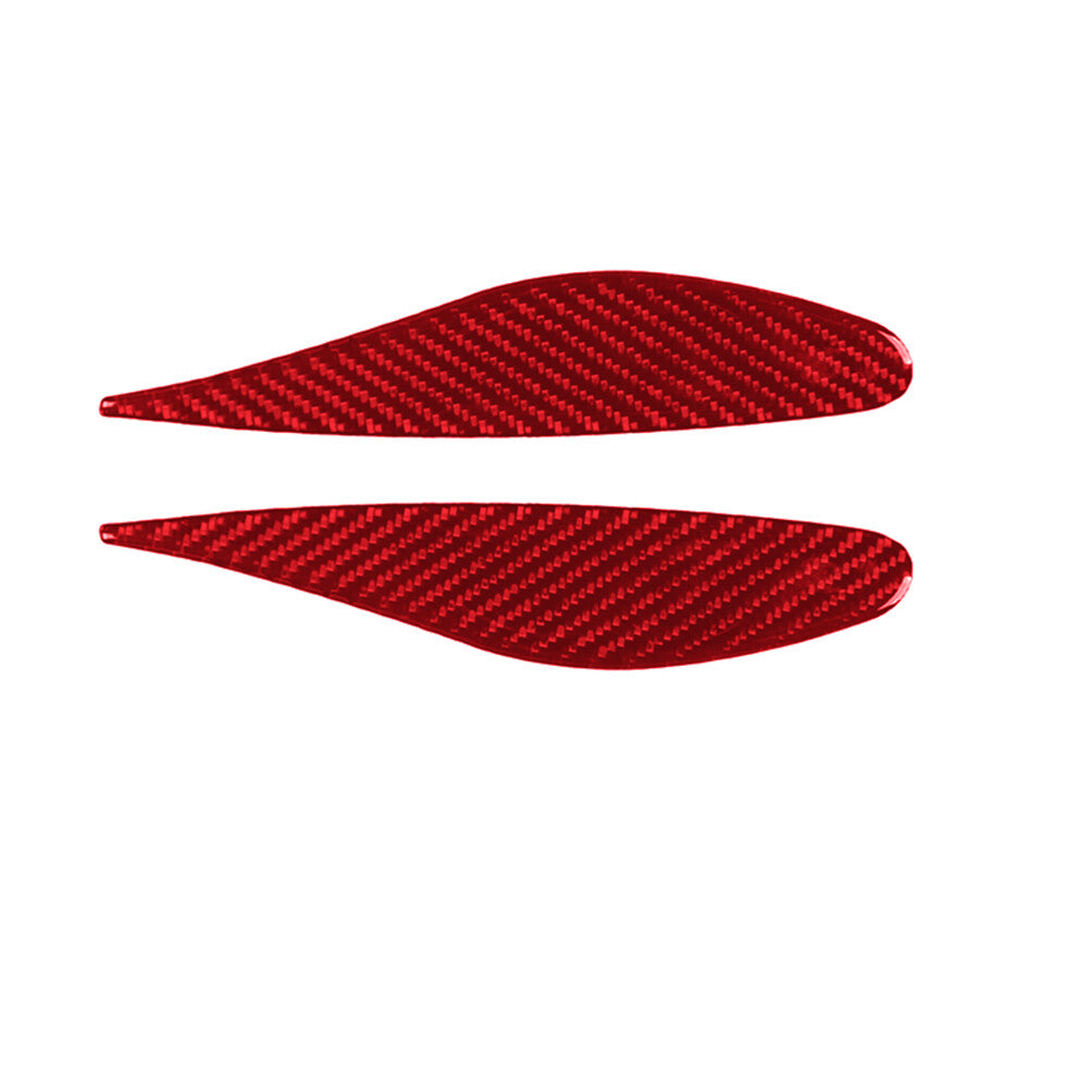 Red Carbon Fiber Side Headlight Engine Hood Vent Outlet Cover Trim For Supra A90