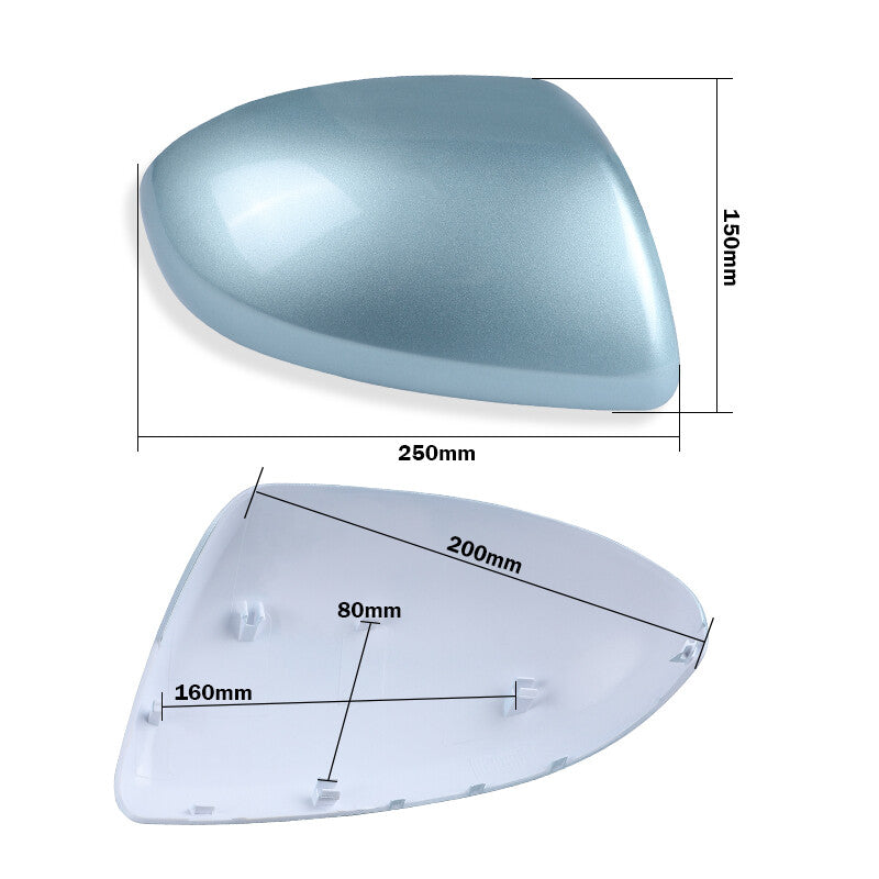 Right Passenger Side Rearview Mirror Cover Cap Blue For 2009-2013 for Mazda 2 / 3