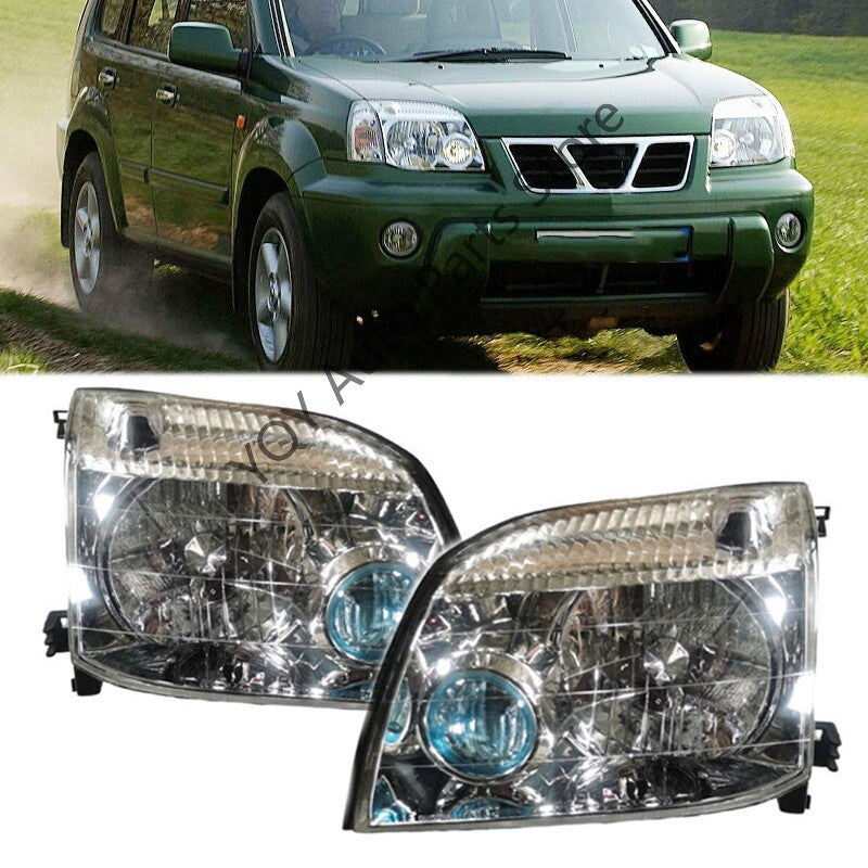 2Pcs for Nissan X-Trail Xtrail T30 2001-2007 Headlight HeadLamp Fog Light LHRH