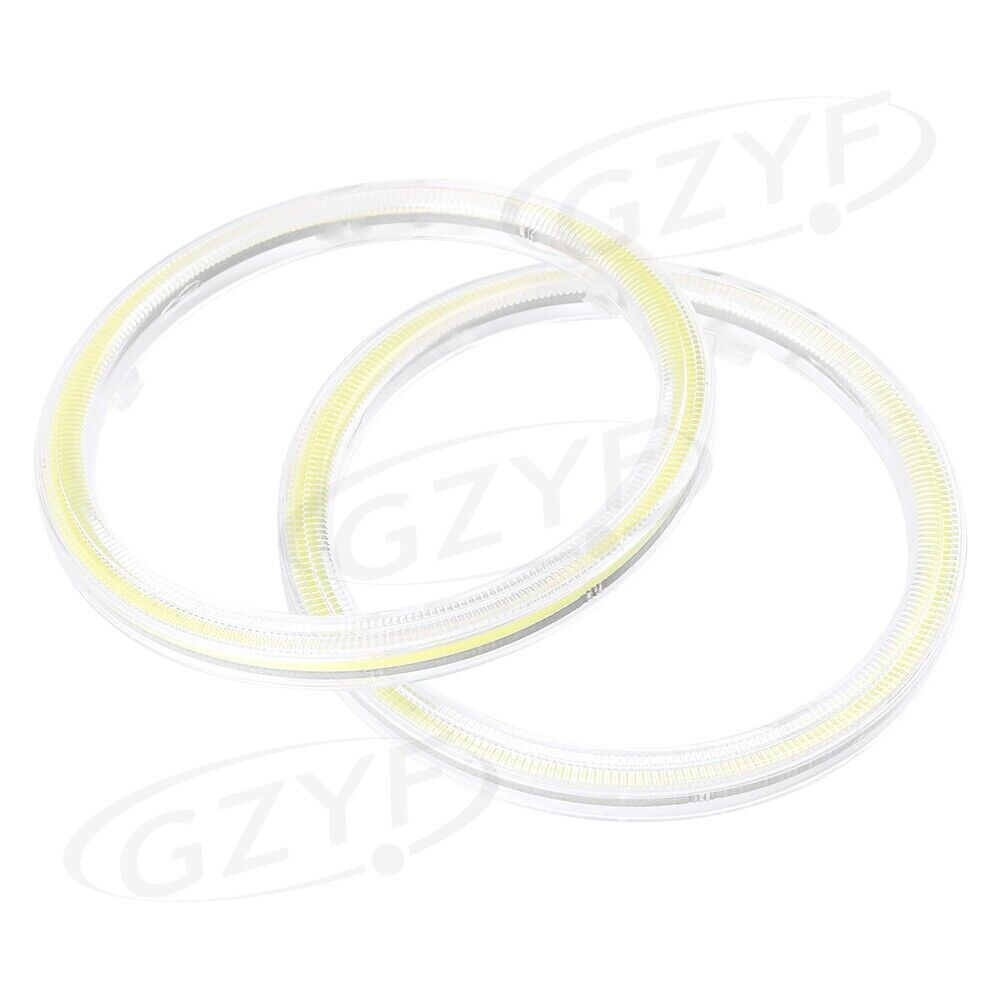 2x 100mm 117 COB LED Angel Eyes Halo Ring Fog Housing Lamps 12-24V Pure White