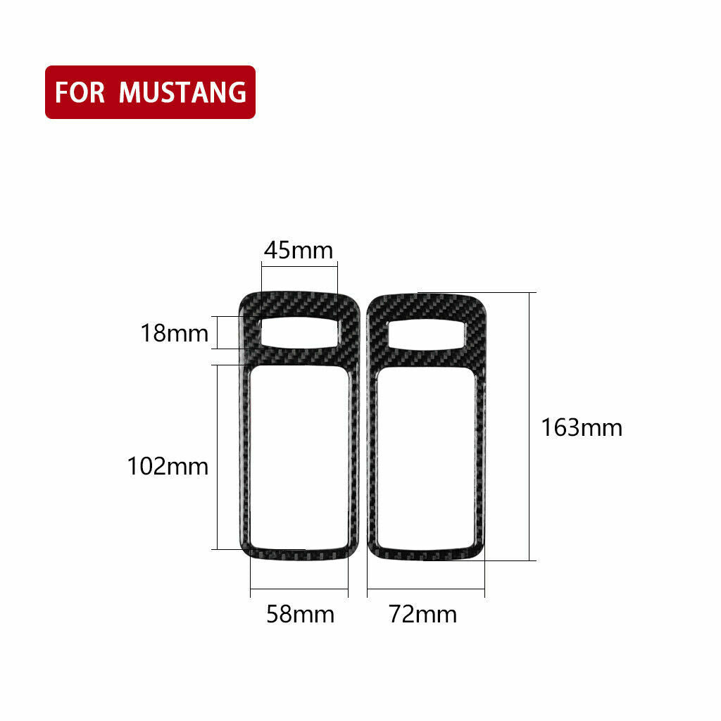 Carbon fiber interior door handle cup covers suitable for 2009 for Ford for Mustang - 13