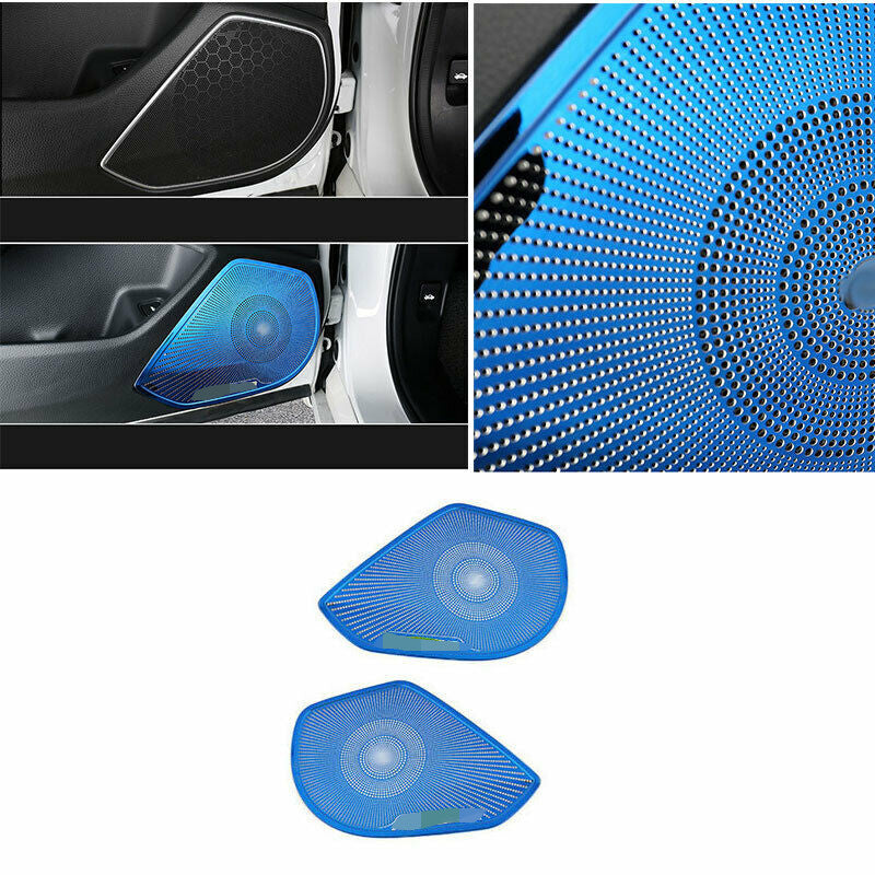2X for Honda Accord 10th 2018-2022 Blue Inner Door Horn Frame Speaker Cover Trim