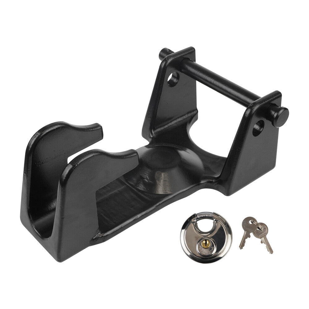 Gooseneck Hitch Lock with Keyed Padlock Gooseneck Lock for Heavy Trailers Black