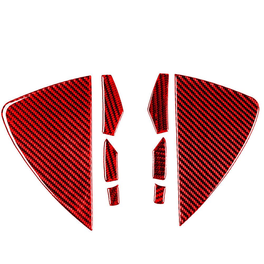 Red Carbon Fiber Both Side Dashboard Front Slot Decal for Tesla Model 3/Y 17-22