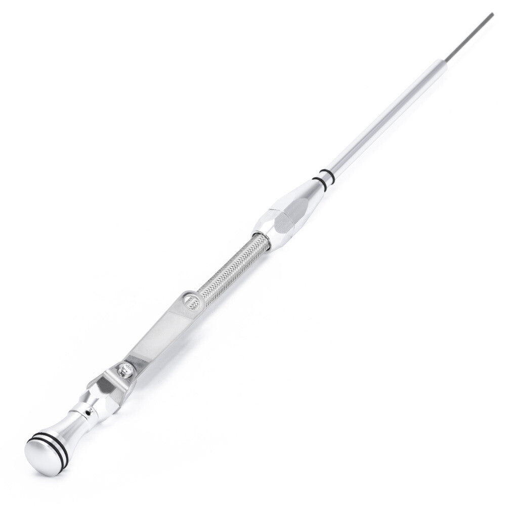 Small Block for Chevy Chrome Flexible Oil Dipstick PASSENGER Side 305 350 1980-1995