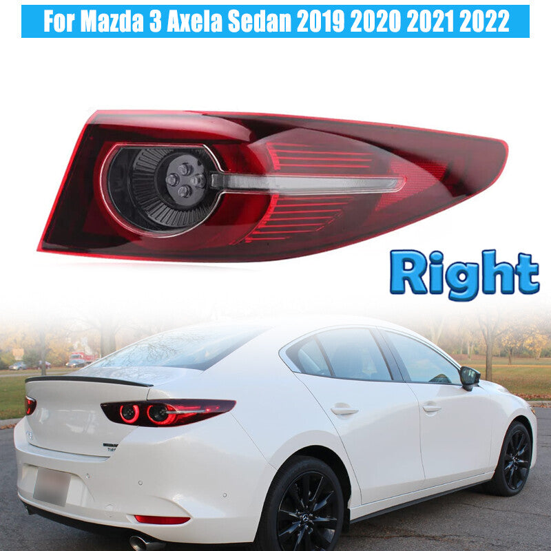 Right Outside LED Tail Light Rear Brake Lamp for Mazda 3 Axela Sedan 2019-2022