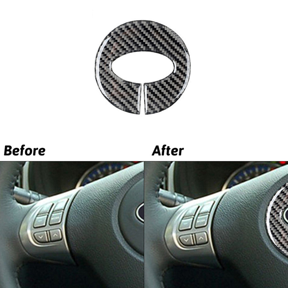Carbon Fiber Interior Steering Wheel Cover Trim for Subaru Forester 2009-2013