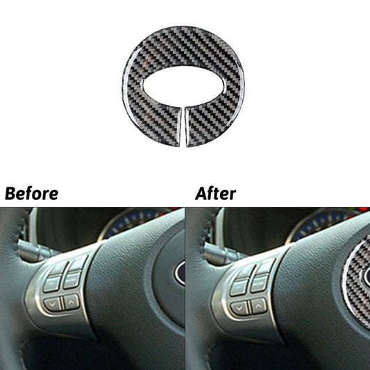 Carbon Fiber Interior Steering Wheel Cover Trim for Subaru Forester 2009-2013
