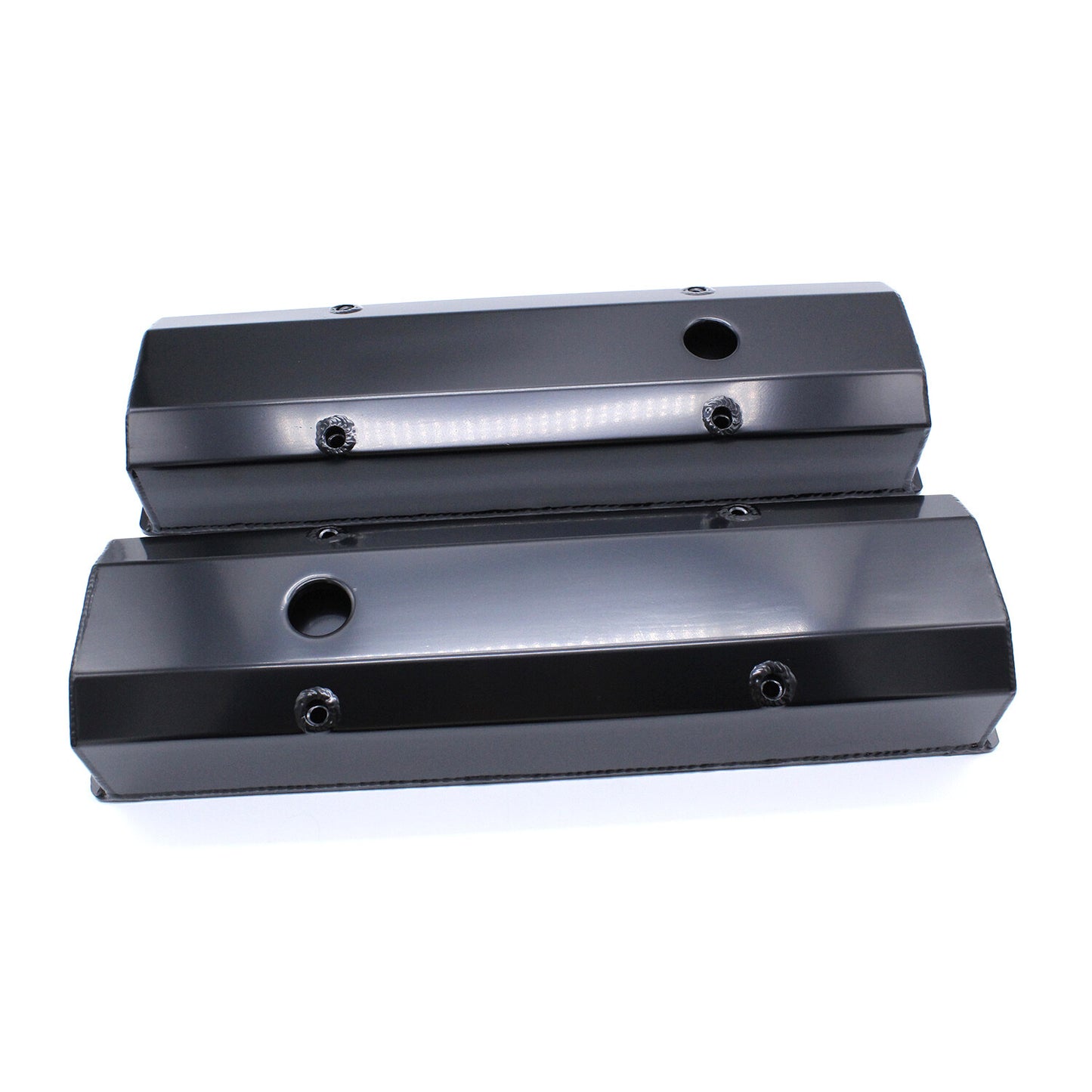 2pcs Fabricated Aluminum Tall Valve Covers Fit for Chevy SBC 283 305 327 383 400