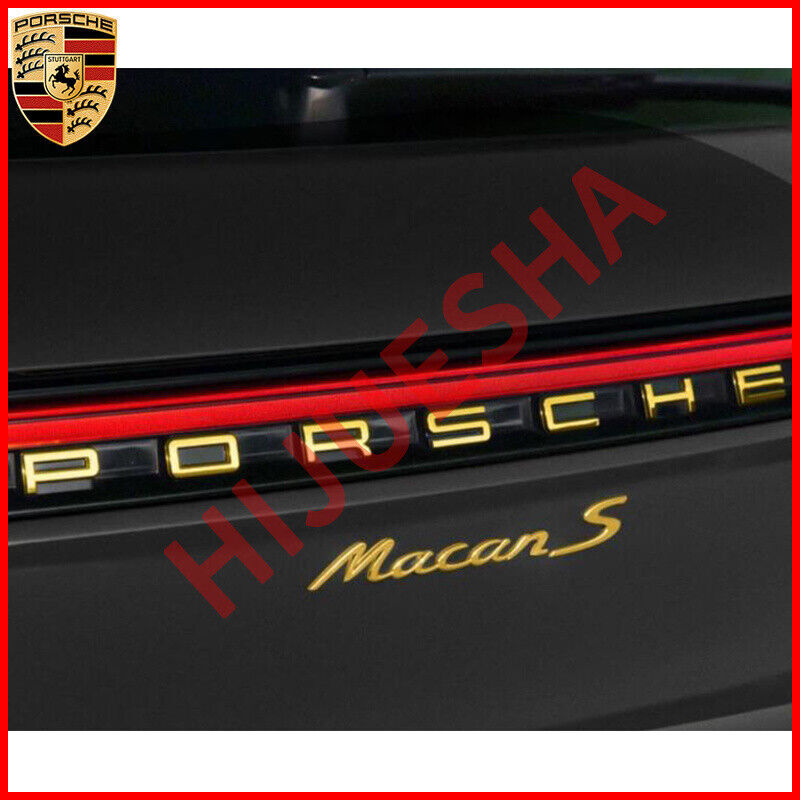 Gold Look P-O-R-S-C-H-E Letters Rear Badge Emblem Look Deck Lid 958-559-687-01