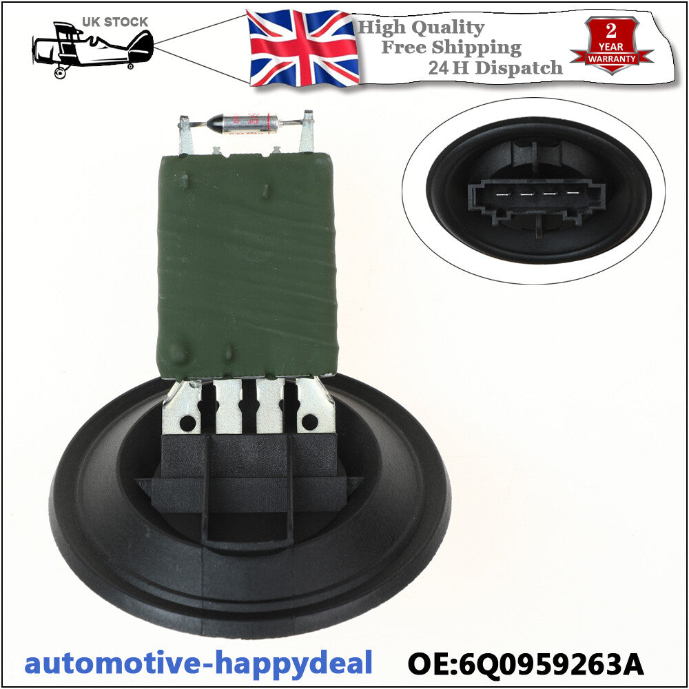 Heater Blower Fan Resistor 6Q0959263A for Audi A1 A2 for VW Polo for Seat Ibiza for Skoda