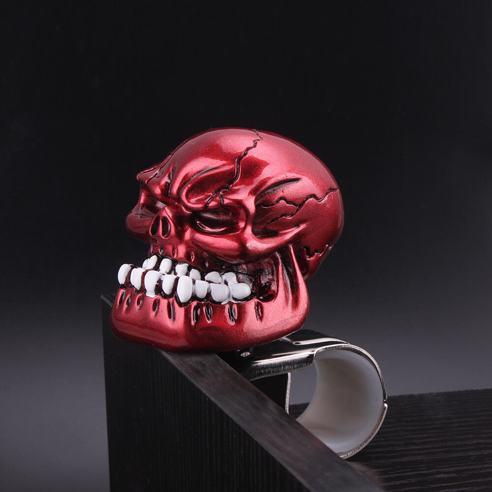 New Universal Red Skull Head Steering Wheel Knob Booster Fit for Any Car
