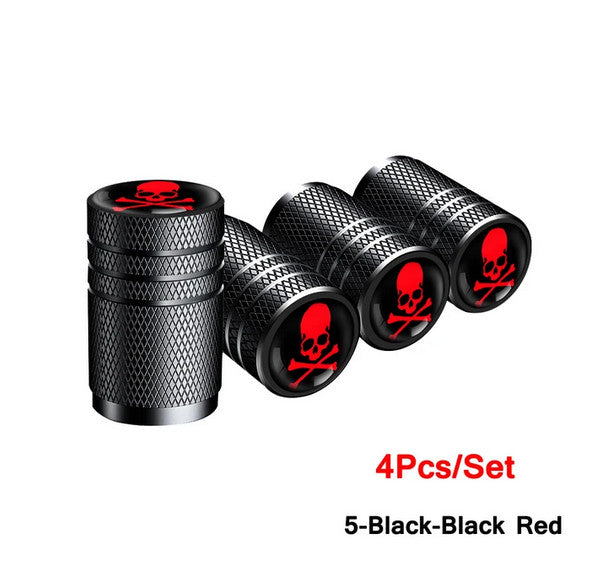 4-piece car tire valve cover rod air dust cover dustproof black rocket for Hyundai