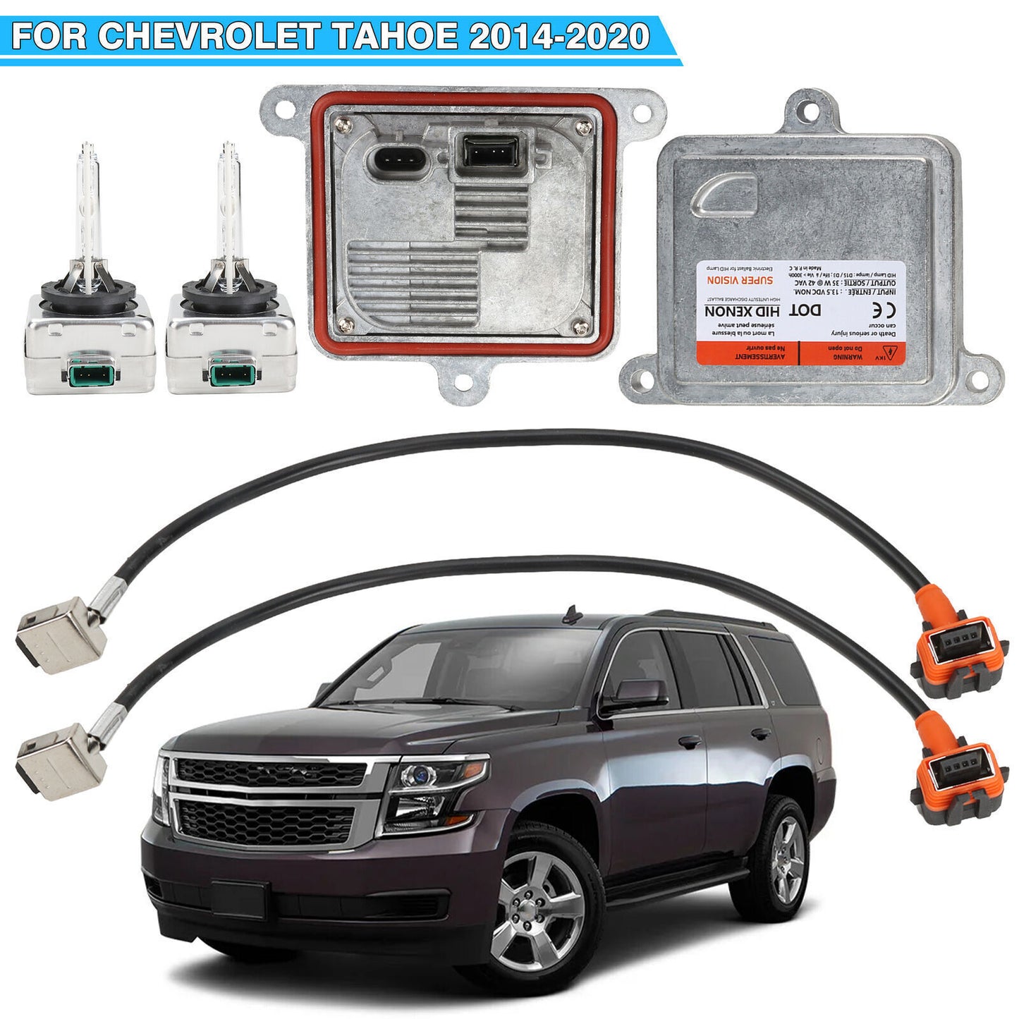 2PC for Chevrolet Tahoe 2014-20 HID Xenon D3S Headlight Ballast Module 20928264
