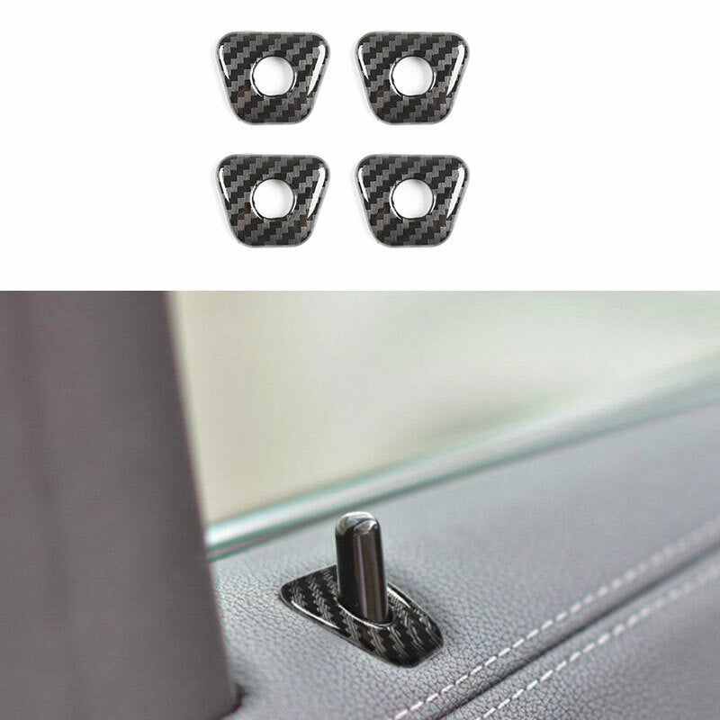 Carbon Fiber Style Door Lock Cover Fit for BMW 3 Series G20 2020-2022
