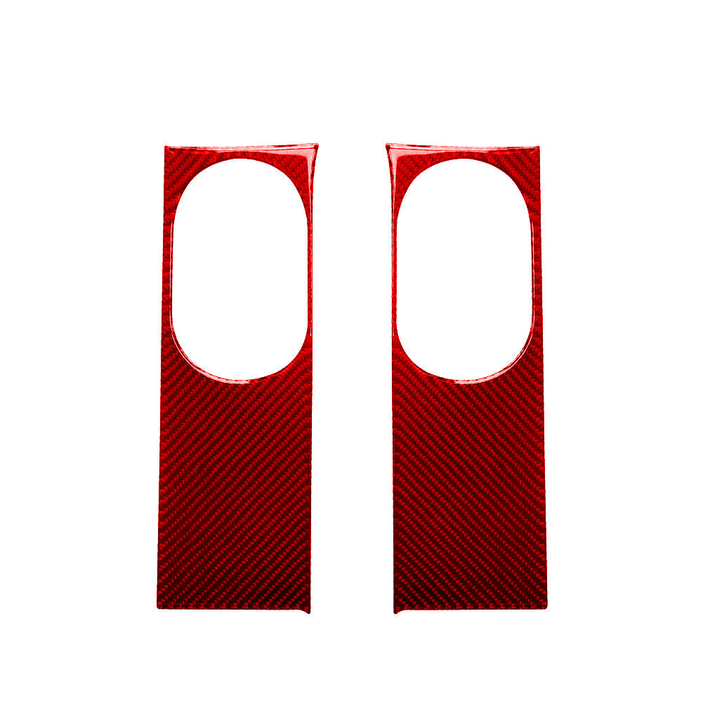 2pcs Red Carbon Fiber Rear Trim Frame Door Handle for Jeep for Wrangler 2007-2010