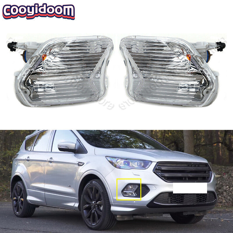 Suitable for Ford Escape Kuga 2017 - 2019 Front Fog Lights and Turn Signal Lights with Bulbs LHRH