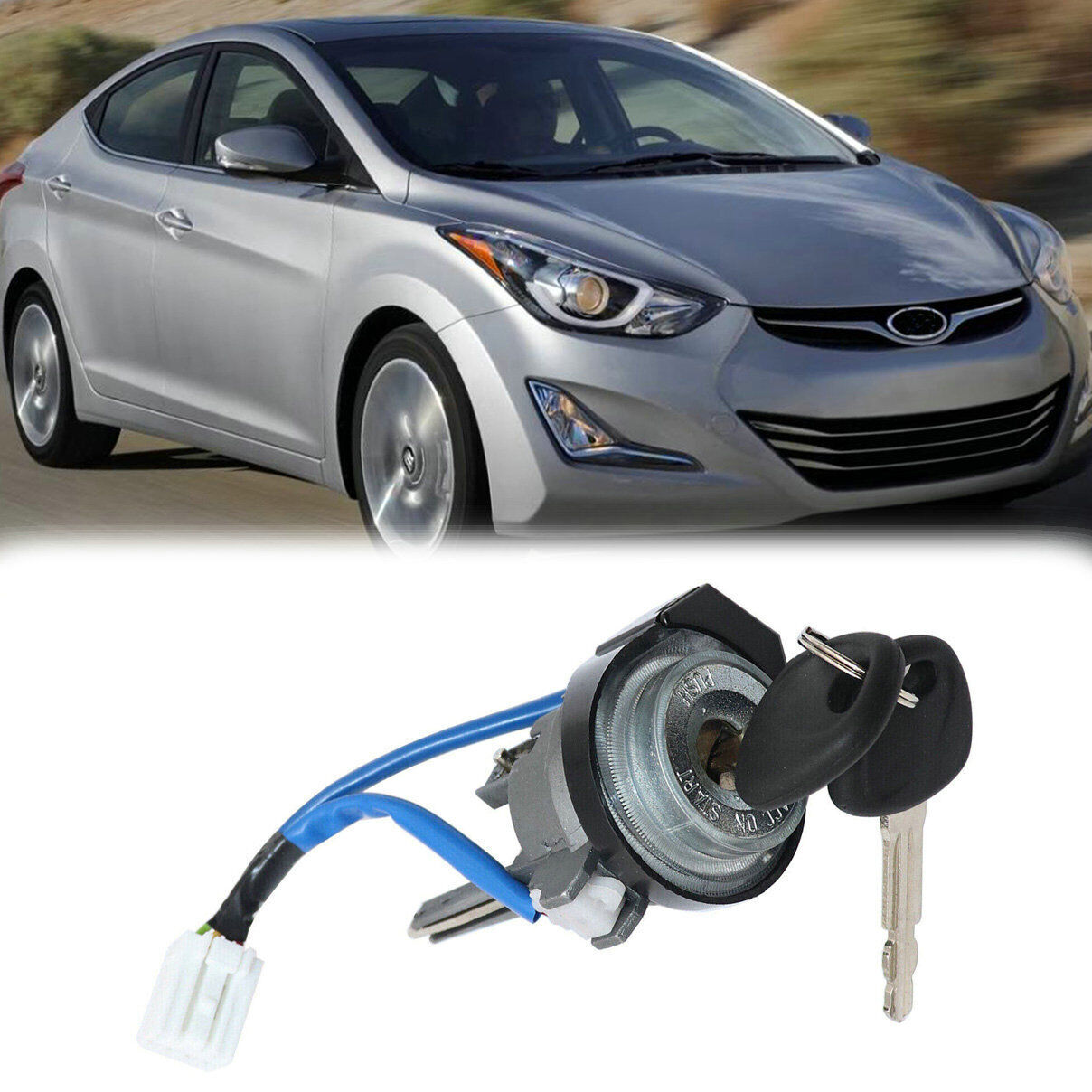 for Hyundai for Elantra Car Ignition Lock Cylinder Switch 2 Keys 2011-16 819003XF00