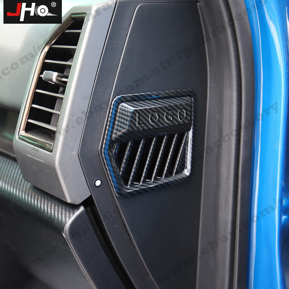 Inner Dash Side Air Vent Outlet Cover Trim for Ford F150 2015-2020 Carbon Fiber