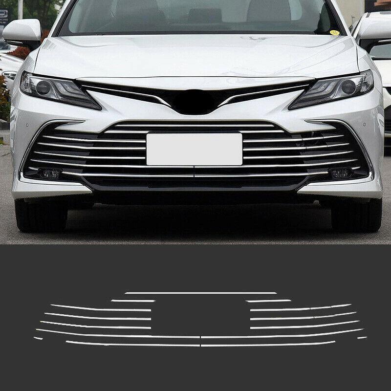 for Toyota for Camry LE XLE 21-2023 Chrome Front Center Mesh Grille Grill Strip Trim
