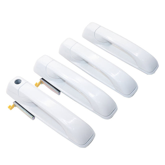 4x Car Bright White for Dodge for Ram 1500,2500,3500 Painted Door Handles 1GH21GW7AF