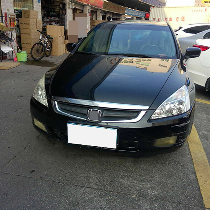 1pcs ABS Chrome Front Bonnet Grille Molding Trim for Honda Accord 2.4L 2003-2007