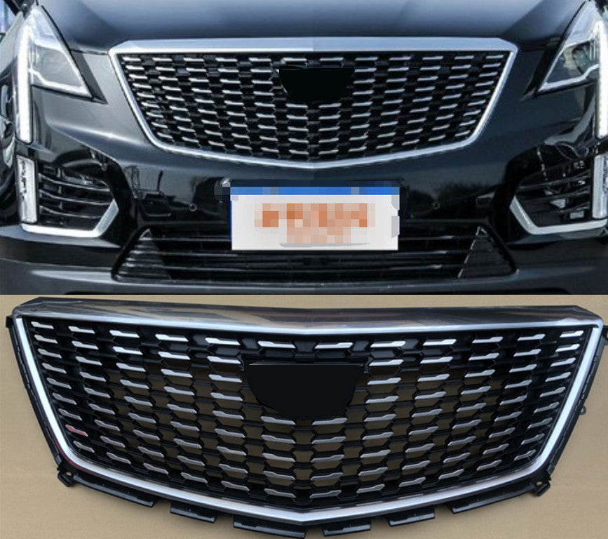 for Cadillac XT5 2016-2020 Black ABS Front Mesh Bumper Upper sliver Grill Grille