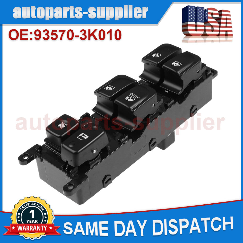 Power window control switch 93570-3K010, front left, applicable to 2005-2007 Modern Sonata models.