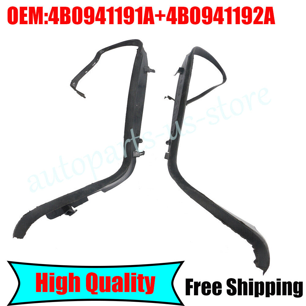2Pcs Left + Right Headlight Seal Trim Gasket for Audi A6 3.0L 02 03 04 05