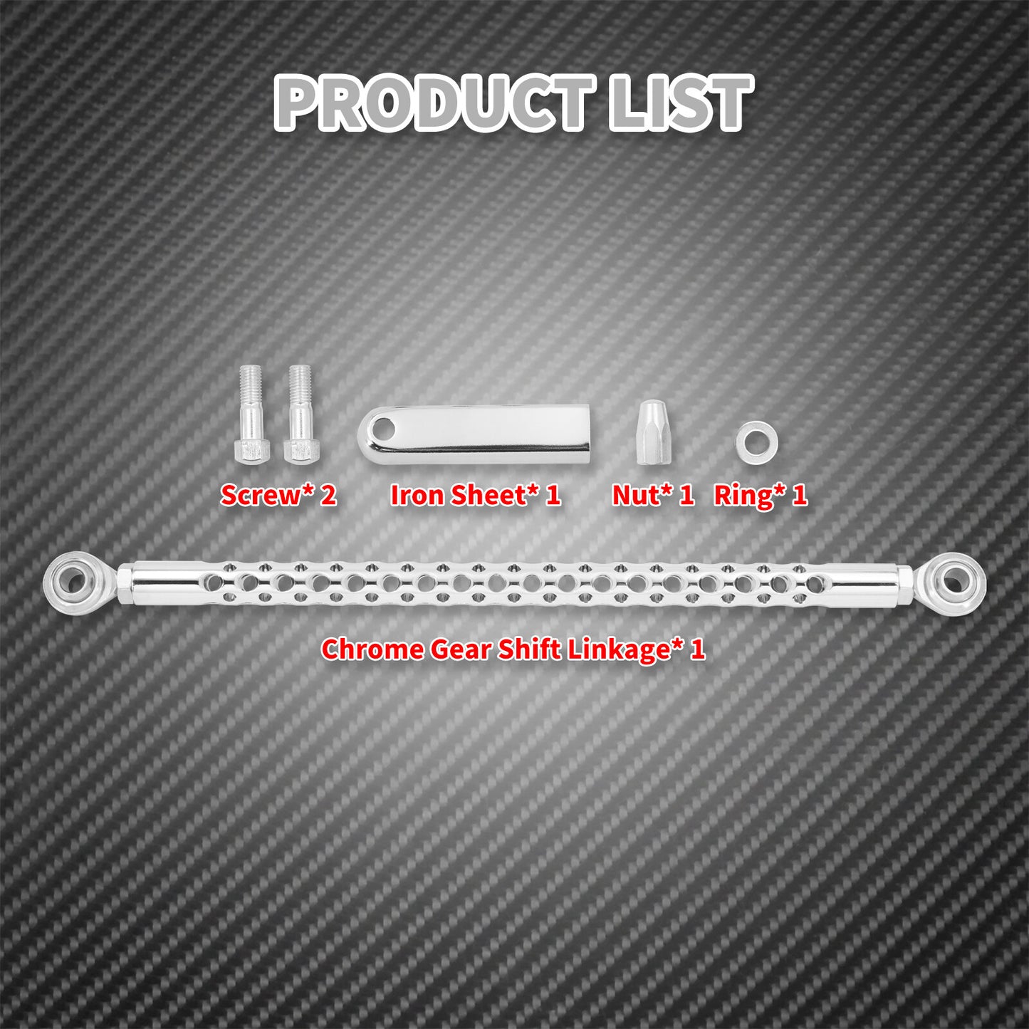 Hollow 330 Chrome Shift Linkage Shifter Link Fit for Harley Touring Softail Dyna