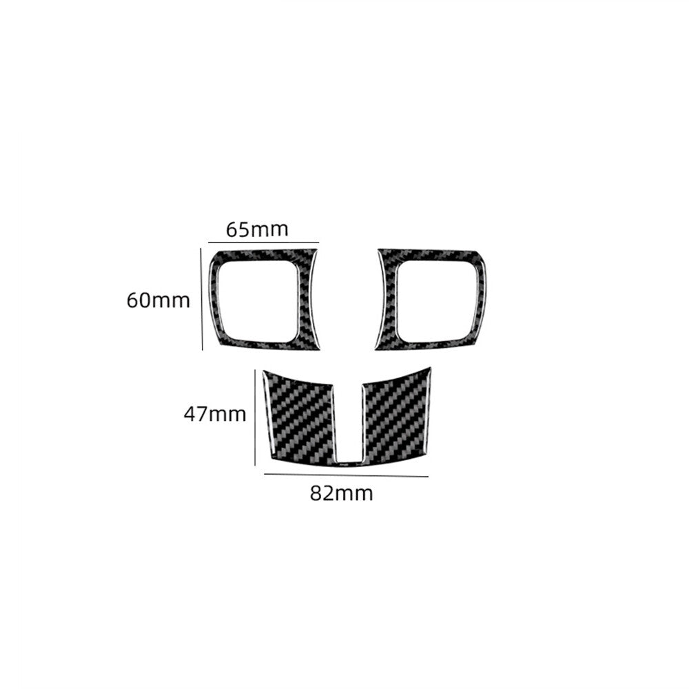 Carbon Fiber Steering Wheel Accent Cover Trim for Jeep for Wrangler JK 2011-2017
