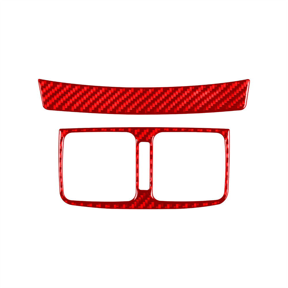 For Toyot@ Hilux Revo 2015-21 Rear Air Outlet Vent Panel Trim Red Carbon Fiber¡Á2