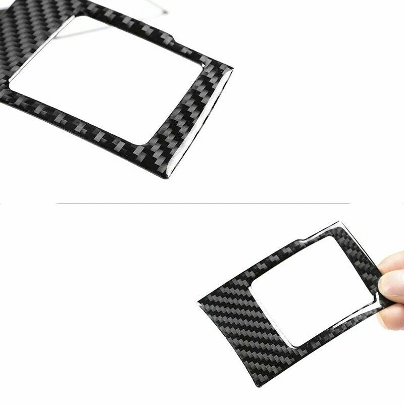 Carbon Fiber Interior Dashboard Storage Box Cover Trim
