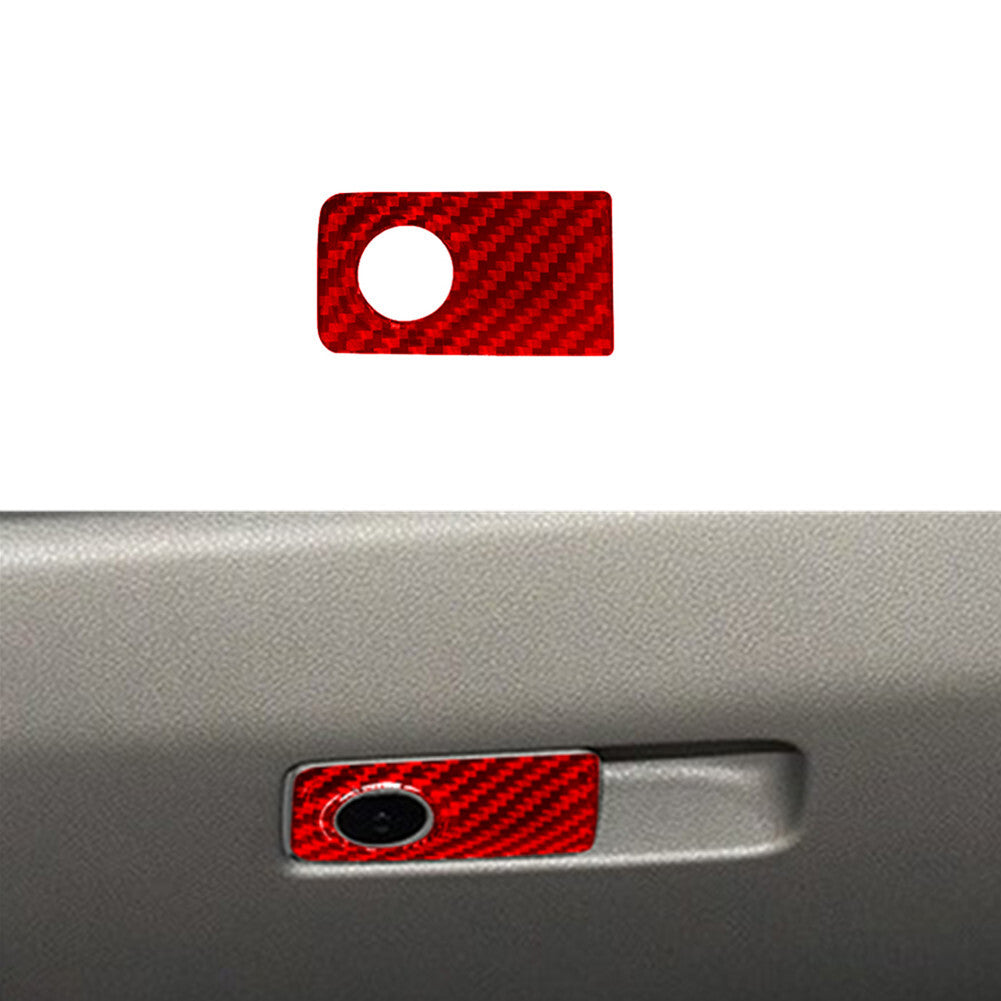 Red Carbon Fiber Passenger Glove Box Latch Trim Cover for KIA Sedona 2015-2016