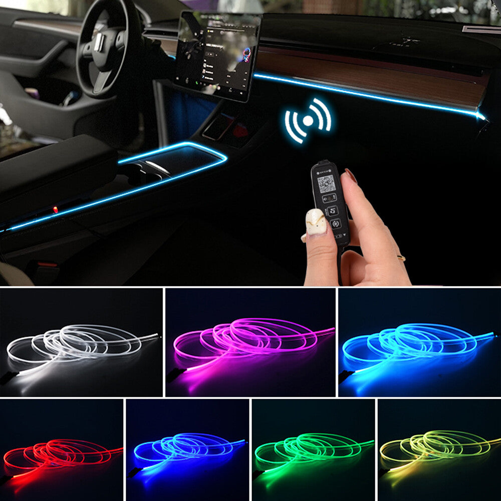 5M Multicolour Interior Car Lights Car LED Strip Light w/App RGB Lighting Kit