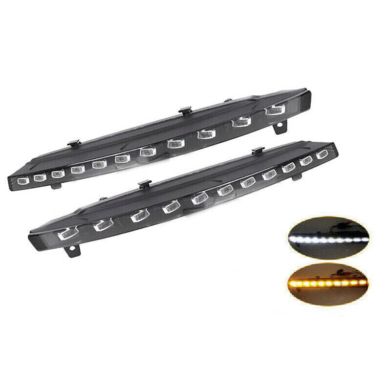 1 Pair for Audi Q7 2010-2015 DRL Dynamic White Yellow Daytime Running Light