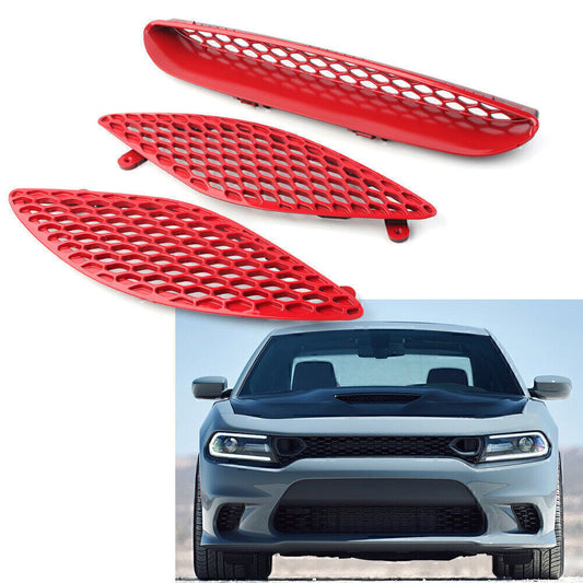 1 Set Center Hood Bezel Grille for Dodge Charger SRT Hellcat 2015-2020 2019 2018