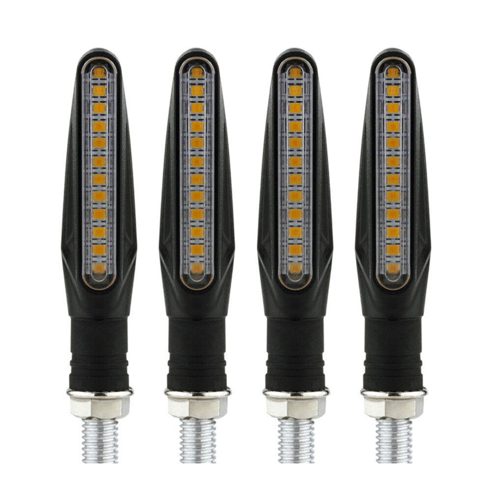 4x Motorcycle Bike LED Amber Turn Signal Blinker Light Indicators Lamp Universal