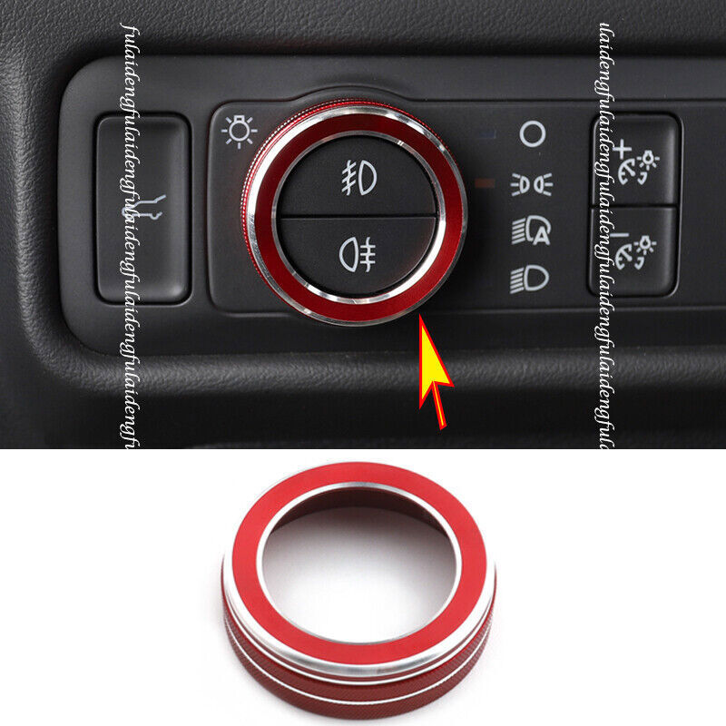 for Ford Explorer 2020-2022 Red Interior Function Control Button Ring Trim Decor