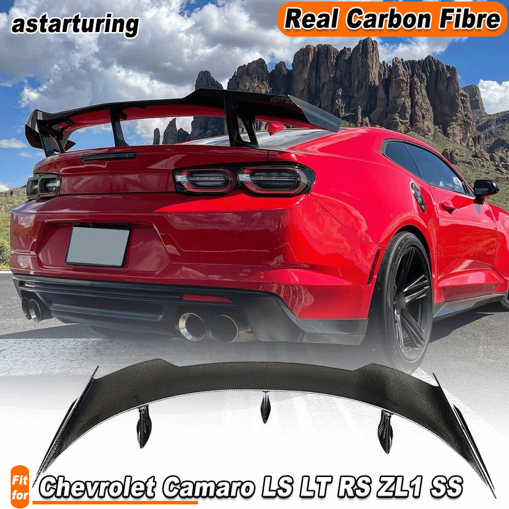 for Chevrolet Camaro LS LT RS ZL1 SS 16UP Real Carbon Rear Trunk Spoiler Wing